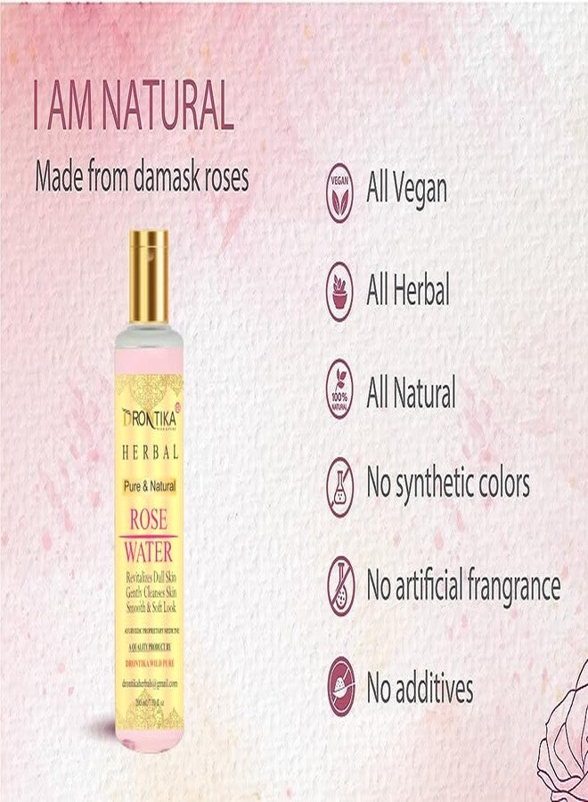 Drontika Herbal Rose Water/Gulab jal |Herbal Skin Toner| Enriched with Rose Oil Paraben Free| 200ml - Image 5