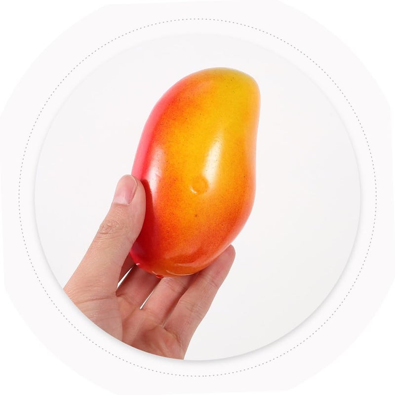Zerodeko 5pcs Artificial Mango Models Foam Decorative Fake Fruits Lifelike Mango Props for Home Party Photo Shoot and Kitchen Display - Image 4