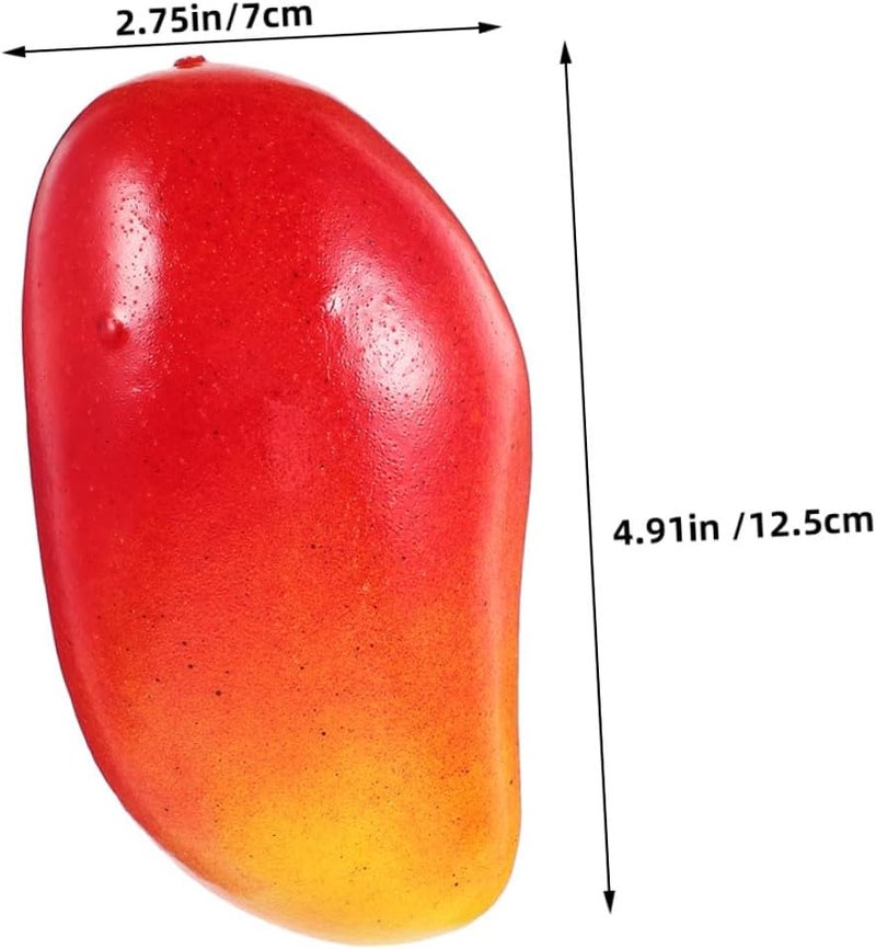 Zerodeko 5pcs Artificial Mango Models Foam Decorative Fake Fruits Lifelike Mango Props for Home Party Photo Shoot and Kitchen Display - Image 2