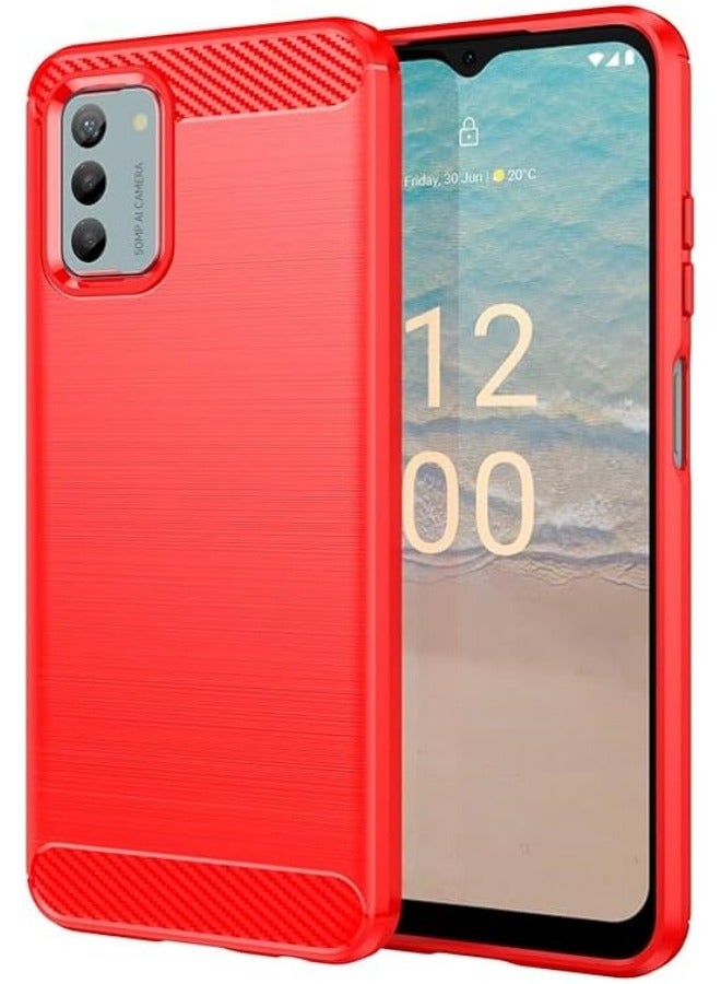 Case Compatible with Nokia G42 5G, Soft TPU Carbon Fiber Texture Anti-Scratch Shockproof Phone Case Ultra Slim Anti-Drop Rugged Bumper Cover for Nokia G42 5G