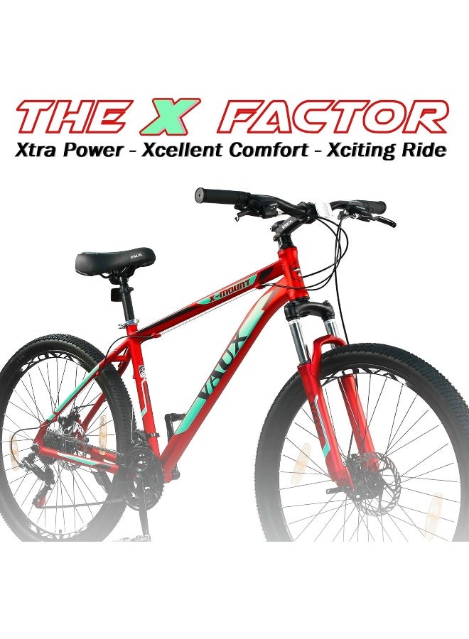 Vaux X-Mount Gear Cycle For Men 27.5T With Aluminium Alloy Frame And Disc Brakes, Multispeed Mtb For Adults With 21 Shimano Gears, Lockout Suspension, Kenda Tyres - Image 3