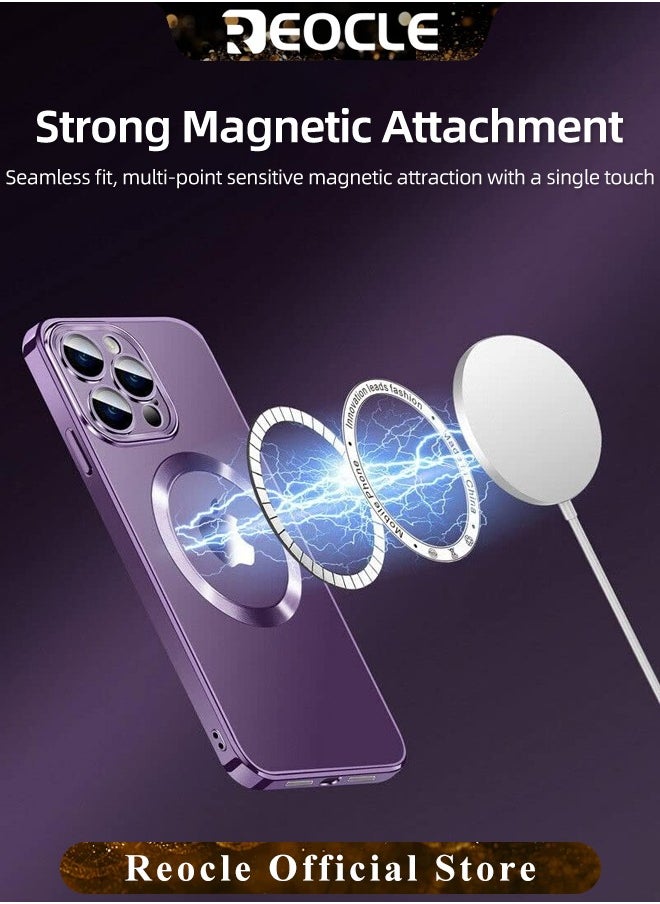 REOCLE Magnetic Case for iPhone 14 Plus Transparent Magnet Phone Case Ultra-thin iPhone 14 Plus Phone Case with Magnets Anti-scratch Shock-proof and Drop-proof Protection Without Yellowing  - Image 2