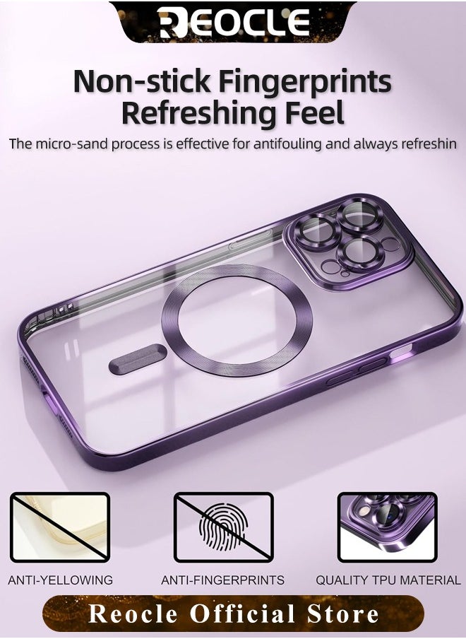REOCLE Magnetic Case for iPhone 14 Plus Transparent Magnet Phone Case Ultra-thin iPhone 14 Plus Phone Case with Magnets Anti-scratch Shock-proof and Drop-proof Protection Without Yellowing  - Image 3