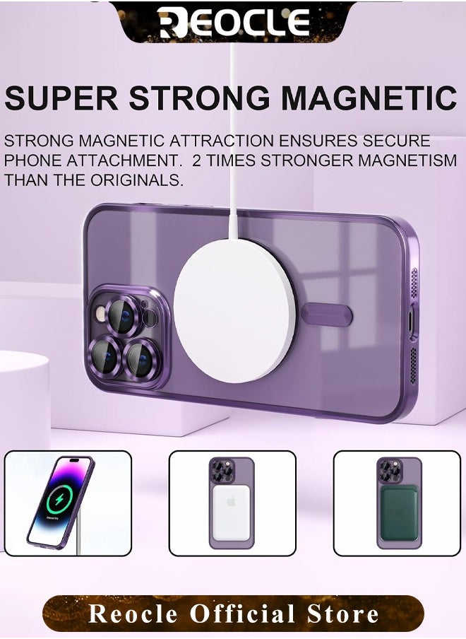 REOCLE Magnetic Case for iPhone 14 Plus Transparent Magnet Phone Case Ultra-thin iPhone 14 Plus Phone Case with Magnets Anti-scratch Shock-proof and Drop-proof Protection Without Yellowing  - Image 4