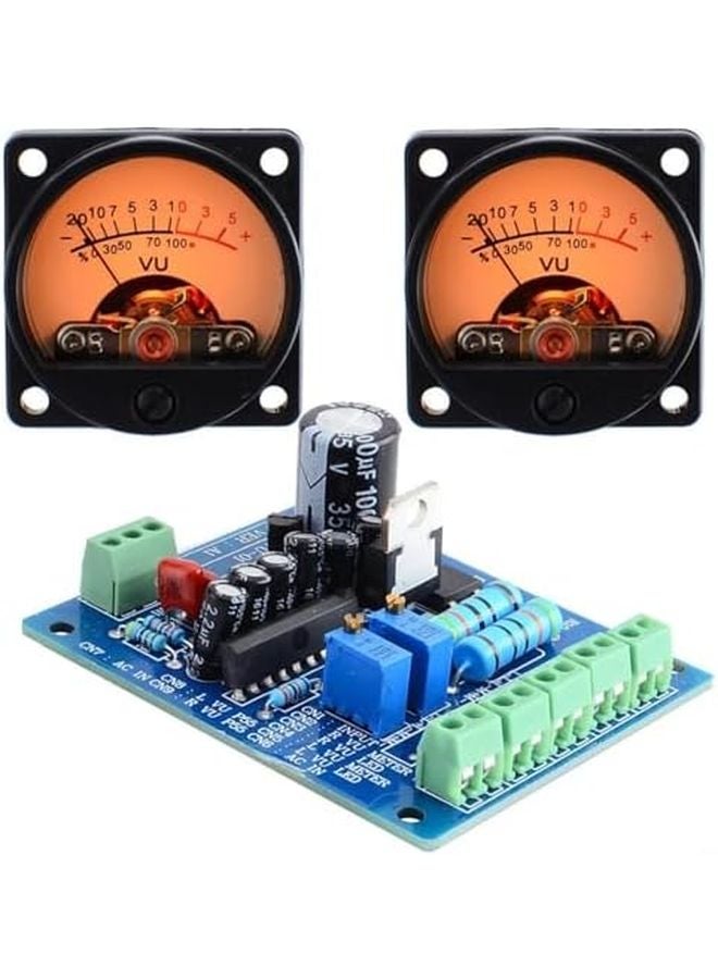 Analog VU Meter Panel Kit 500uA Audio Level Tester Backlit DC AC 6V 12V - Image 3