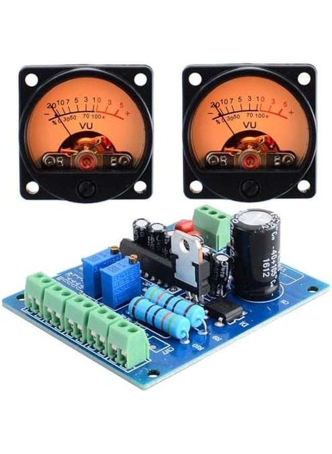 Analog VU Meter Panel Kit 500uA Audio Level Tester Backlit DC AC 6V 12V - Image 2