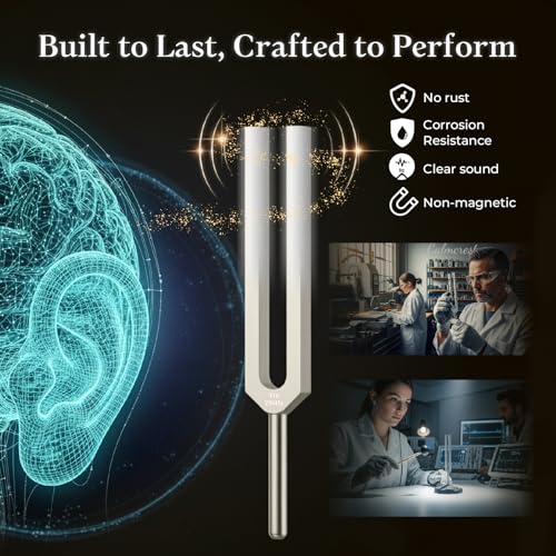 CALMCREST Tuning Forks for Healing Set with 7 Chakras Guide Cards (128Hz, 136.1Hz, 256Hz, 384Hz) – Weighted & Unweighted Premium Tuning Forks for Sound Therapy, Energy Balancing, Meditation & Chakra Healing - Image 5