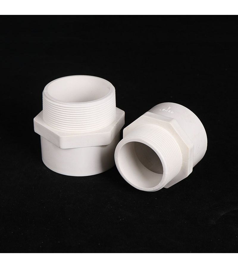 5 قطع من موصلات PVC بخيط خارجي بوصة واحدة (32 مم) مع صواميل لأنابيب إمداد المياه - Image 5