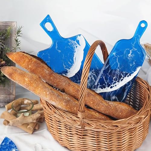 FUNSHOWCASE قالب لوح الجبن من الراتنج الإيبوكسي مع مقابض 13 بوصة - Image 3