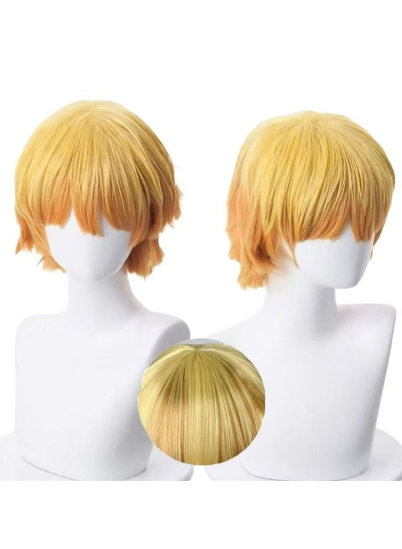 عام باروكة زينيتسو أغاتسوما من أنمي "Demon Slayer: Kimetsu no Yaiba" للتنكر، تُعيد تصوير الشخصية بدقة فائقة. - Image 2