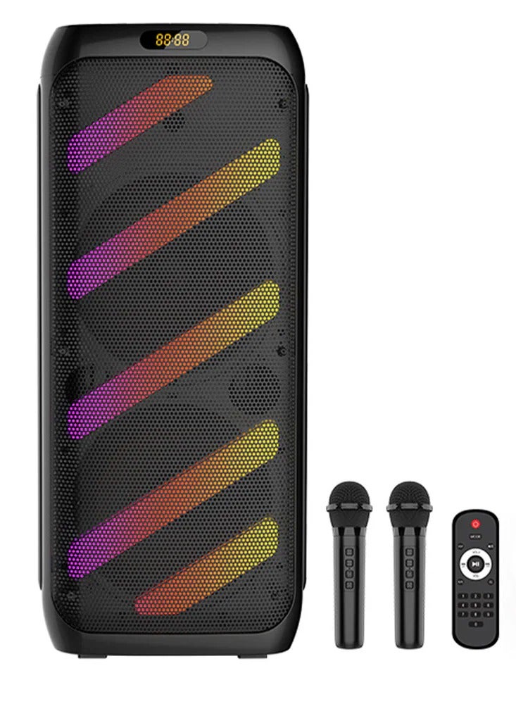 زيرو مكبر صوت لاسلكي محمول ZR-1030S 50 وات، بطارية قابلة لإعادة الشحن 4000 مللي أمبير في الساعة، يدعم USB وSD وAUX والميكروفون، جهاز تحكم عن بعد، صوت عالي الجودة، مكبران صوت مقاس 10 بوصات، تصميم قوي متوافق مع أجهزة مختلفة - Image 1