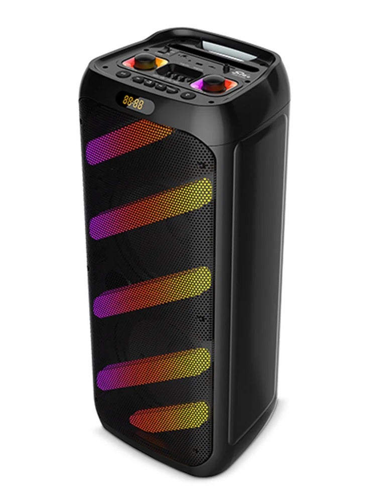 زيرو مكبر صوت لاسلكي محمول ZR-1030S 50 وات، بطارية قابلة لإعادة الشحن 4000 مللي أمبير في الساعة، يدعم USB وSD وAUX والميكروفون، جهاز تحكم عن بعد، صوت عالي الجودة، مكبران صوت مقاس 10 بوصات، تصميم قوي متوافق مع أجهزة مختلفة - Image 2