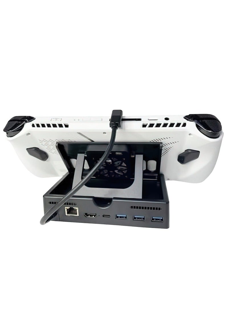 general Docking Station with Cooling Fan for ROG Ally, 6-in-1 Hub Steam Deck, Support PD 3.0 Fast Charging, USB-A 3.0 and Fast Charging USB-C Port - Image 1