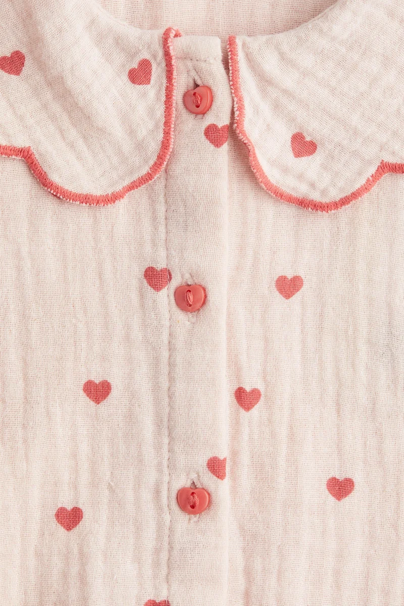 H&M Cotton muslin romper suit