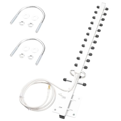 BOOBRIE Dual Band Yagi WiFI Antenna 2.4G/5.8G 8dBi Outdoor Directional Antenna High Gain RP-SMA Female Connector 4.92Ft RG58 Cable 13 Unit WIFi Yagi Antenna for Router Network Card WiFi Signal Booster - Image 1