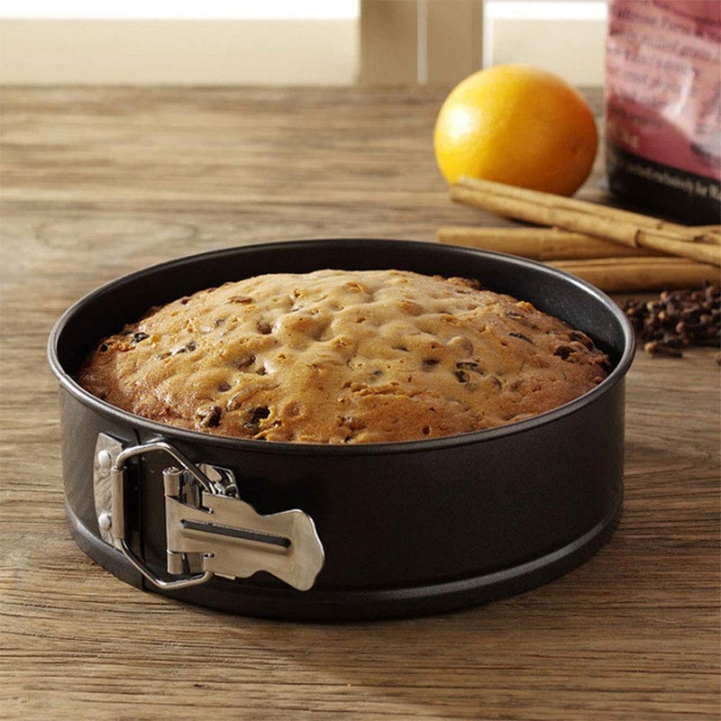 ZYHDFH Cake Tin Set of 3 Pcs Springform Pan Bakeware Set Cake Mold Set Baking Tray Round Springform Pan Heart-Shaped Baking Pan Rectangular Cake Pan Leakproof Non-Stick Coated with Removable Bottom - Image 4
