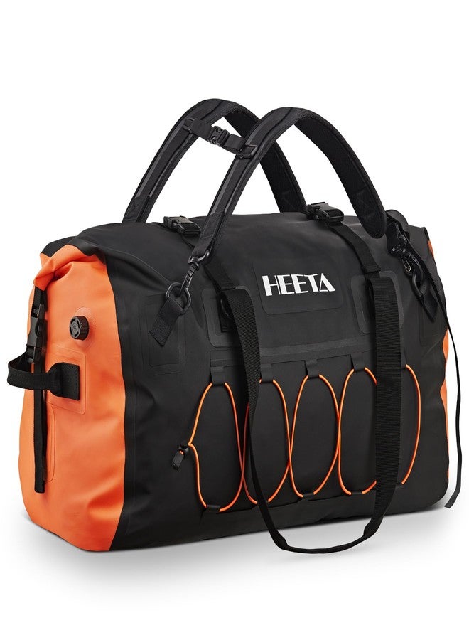 HEETA Waterproof Duffel Bag Motorcycle Dry Bag Backpack, Extra Large Rolltop Travel Duffle Bags with Straps & Handles for Kayaking Rafting Boating Canoeing Camping Gym Beach (Black, 60L) - Image 1