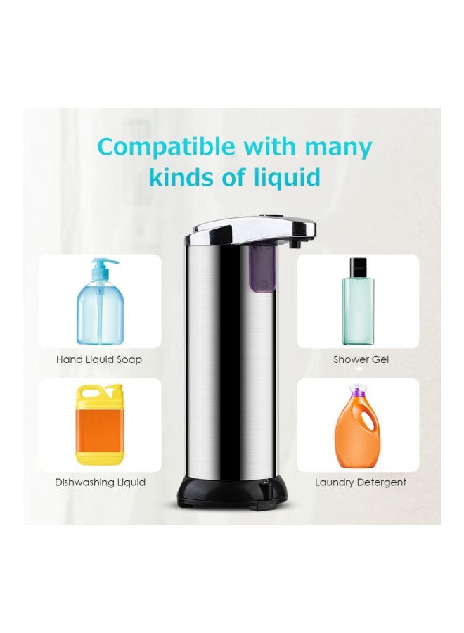 Loquat Automatic Infrared Soap Dispenser Silver/Black 250ml - Image 4