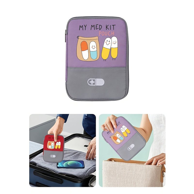 Orange 2 Pieces Portable First Aid Kit for Travel Camping - Image 5