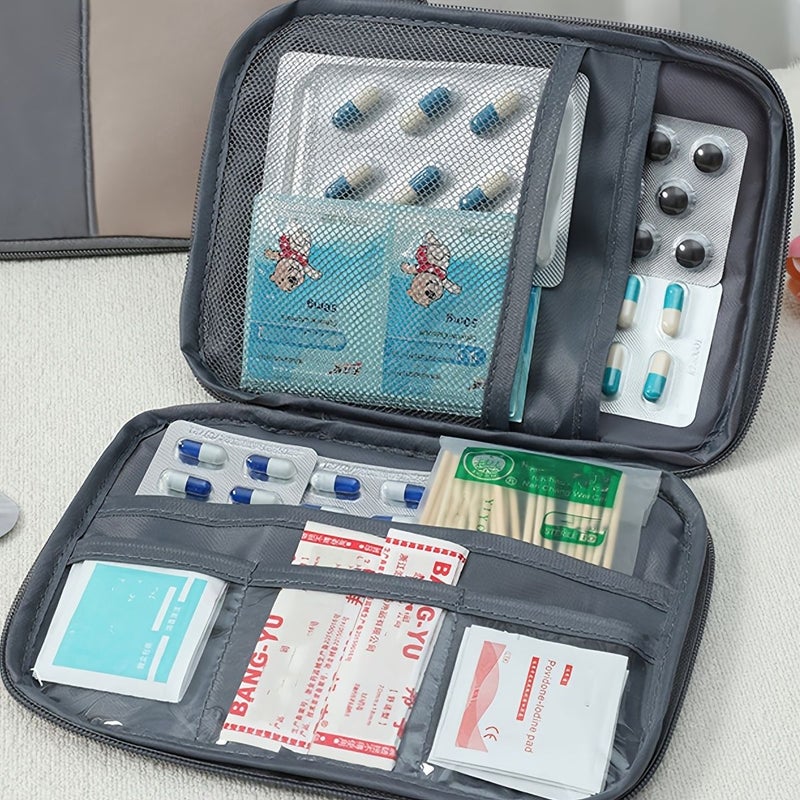 Orange 2 Pieces Portable First Aid Kit for Travel Camping - Image 4