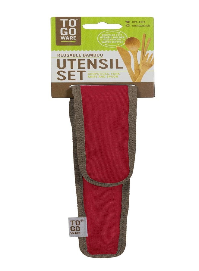 To-Go Ware TO GO WARE Repeat Bamboo Utensil Set - Cayenne (Red), 1 EA - Image 1