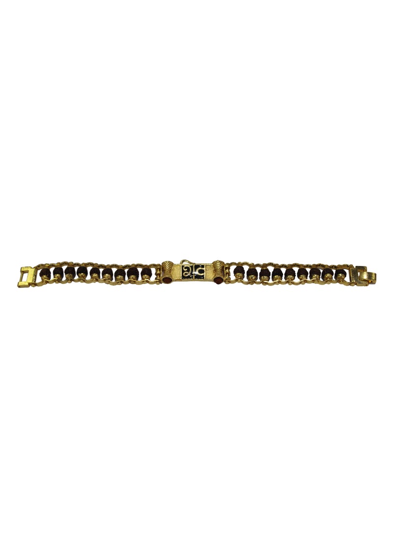 Lord Shiva Name Bracelet With Rudraksha Beads For Positive Energy And Healing - Image 1