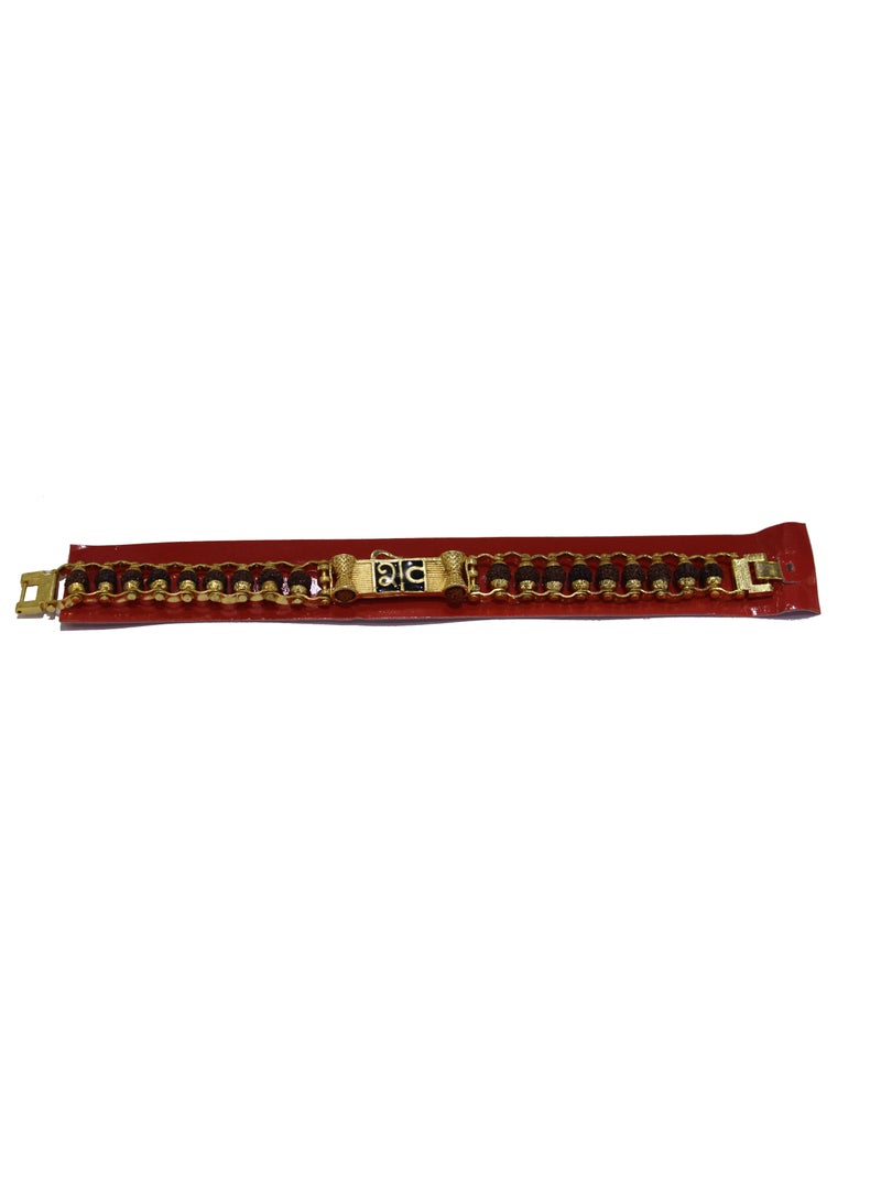Lord Shiva Name Bracelet With Rudraksha Beads For Positive Energy And Healing - Image 2