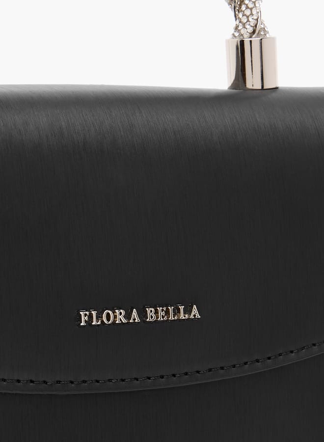 Flora Bella By Shoexpress Women Solid Satchel Bag with Detachable Strap and Magnetic Closure  - Image 4