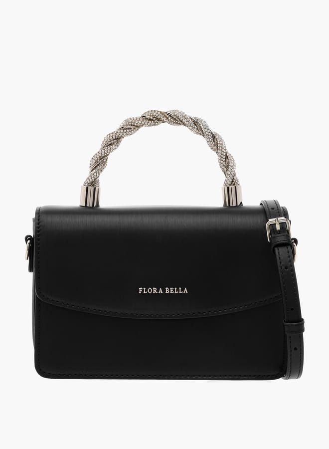 Flora Bella By Shoexpress Women Solid Satchel Bag with Detachable Strap and Magnetic Closure  - Image 1