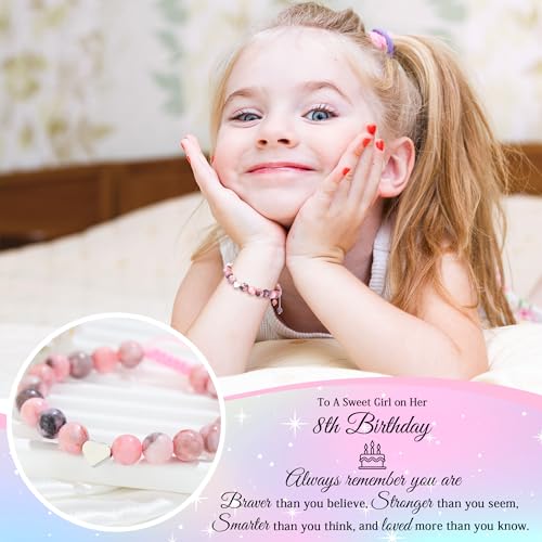 Launrada 8 Year Old Girl Birthday Gift for 8 Years Old Girl Gifts Trendy 8th Birthday Gifts for Girls Cool Stuff Things Present for Eight Year Olds Girls Age 8 Gift Ideas Happy 8th Decorations Accessories - Image 5