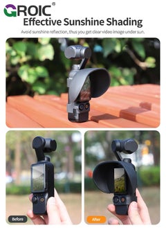 GROIC Screen Hood Sunshade Cover for DJI OSMO Pocket 3,Sun Hoods for DJI OSMO Pocket 3, Anti-Glare,Accessories for DJI Osmo Pocket 3  - Image 2