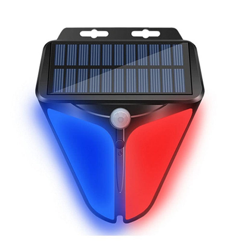 Aolyty Solar Strobe Warning Lights 90DB Alarm Outdoor4 Working Modes Solar Power Motion Sensor Alarm LightIP65 Waterproof Security Siren Light for PastureHomeFarmBarnVillaYard