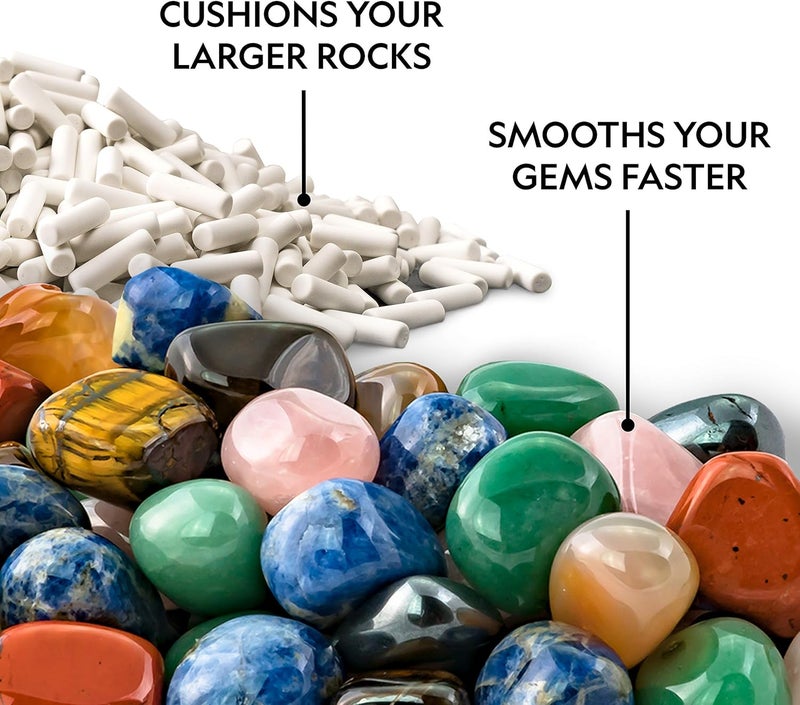 Blue Marble NATIONAL GEOGRAPHIC Ceramic Media for Rock Tumbling – 1.5 lb Ceramic Pellets, Tumbling Media for Rock Polisher, Use with Rock Tumbler Grit, Protects Rocks, Reusable, Rock Tumbling Supplies - Image 2