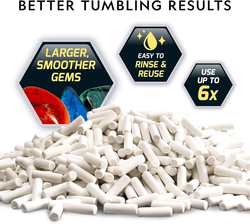 Blue Marble NATIONAL GEOGRAPHIC Ceramic Media for Rock Tumbling – 1.5 lb Ceramic Pellets, Tumbling Media for Rock Polisher, Use with Rock Tumbler Grit, Protects Rocks, Reusable, Rock Tumbling Supplies - Image 3