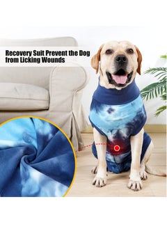 SYOSI Dog Recovery Suit Soft and Breathable Onesie with Tie Dye Design ECollar Alternative for Abdominal Wounds and Anti-Licking M  - Image 4