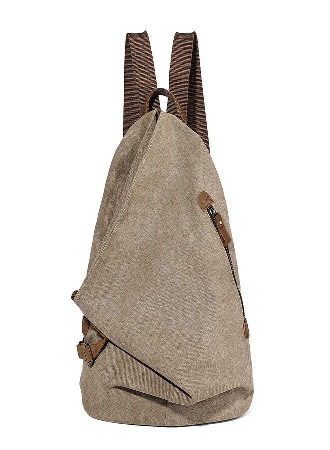 KL928 Canvas Vintage Backpack - Large Casual Daypack Outdoor Travel Rucksack Hiking Backpacks for Men Women - Image 1