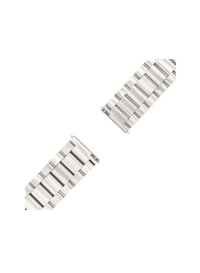 سوار معدني من الفولاذ المقاوم للصدأ مقاس 22 مم لساعة Realme Dizo Watch Pro الذكية سوار رياضي - فضي - Image 2