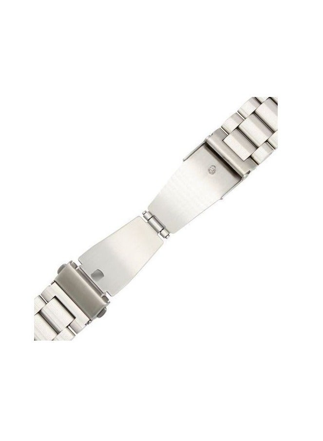 سوار معدني من الفولاذ المقاوم للصدأ مقاس 22 مم لساعة Realme Dizo Watch Pro الذكية سوار رياضي - فضي - Image 3