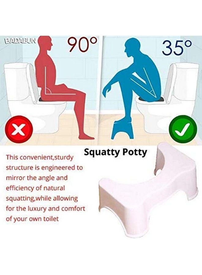 Hevea Squat W Pottyshotty Toilet Step Stool Antiskidpromotes Squatting Like The Indian Stylew Angular Leg Position On Western Pot For Kids & Adults (Dr'S Advise Perfect Posture Potty Stool) 18 Cm Height - Image 5