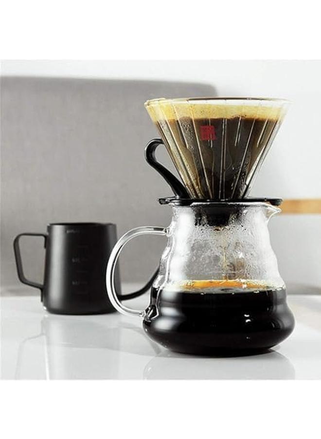 إي سي في في 40 قطعة من فلاتر القهوة V60، 1 2 كوب من ورق فلتر القهوة الطبيعي غير المبيض، فلاتر ورقية على شكل مخروطي، سهلة الاستخدام، حجم التصميم المحسن V02 متوافق مع منقطات الصب V60 باللون البني - Image 4