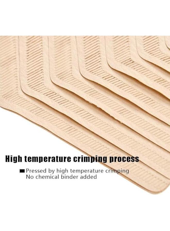 إي سي في في 40 قطعة من فلاتر القهوة V60، 1 2 كوب من ورق فلتر القهوة الطبيعي غير المبيض، فلاتر ورقية على شكل مخروطي، سهلة الاستخدام، حجم التصميم المحسن V02 متوافق مع منقطات الصب V60 باللون البني - Image 3