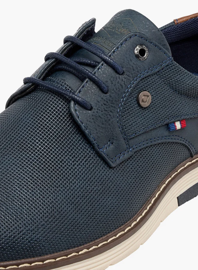 Lee Cooper Men's Logo Embossed Lace-Up Sneakers