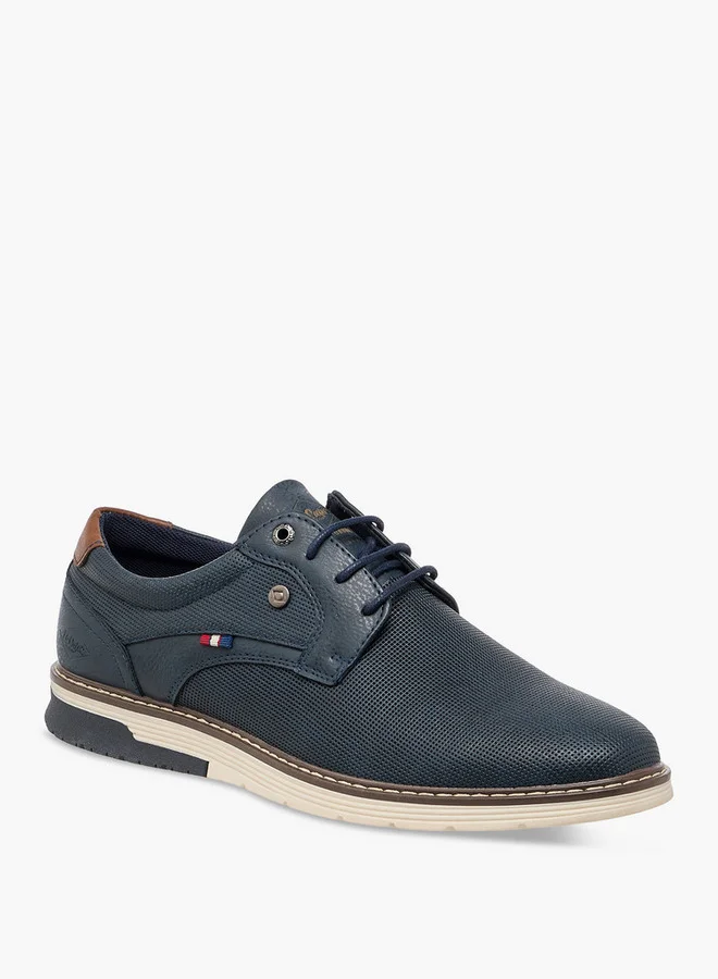 Lee Cooper Men's Logo Embossed Lace-Up Sneakers