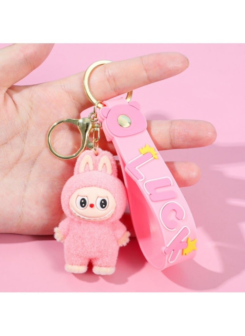 LABUBU Labubu Keychain for Women and Girls â Cute Mini Cartoon Monster Pendant, Creative Animal Keyring for Car Keys, Bags, Backpacks â Fun Gift for Friends, Kids, and Collectors  - Image 1