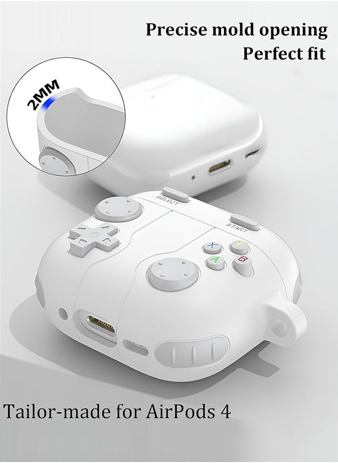 SUNDAREE - Cute Case Compatible with AirPods 4 with Active Noise Cancellation with Keychain, Cartoon Anime Game Console Funny Soft Silicone Shockproof Wireless Charging Case - Image 1