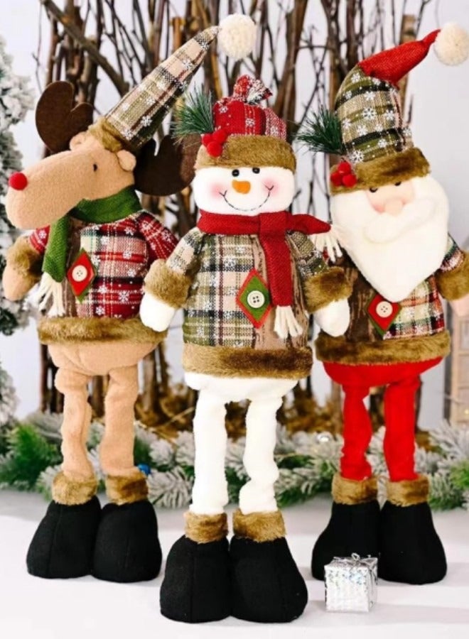 GGEROU Decoration Standing Plush Ornaments, Telescopic Length Standing Doll for Table Fireplace Home Decoration - Image 4