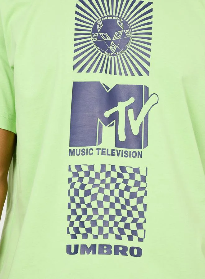 امبرو x MTV Graphic Print Regular Fit T-shirt