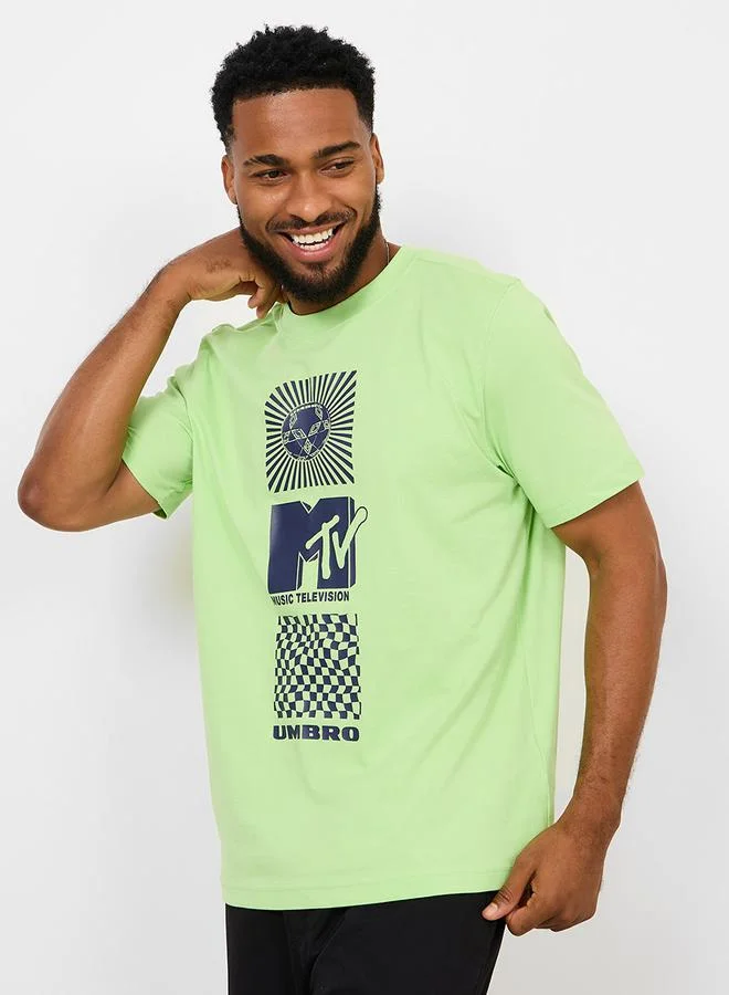 امبرو x MTV Graphic Print Regular Fit T-shirt