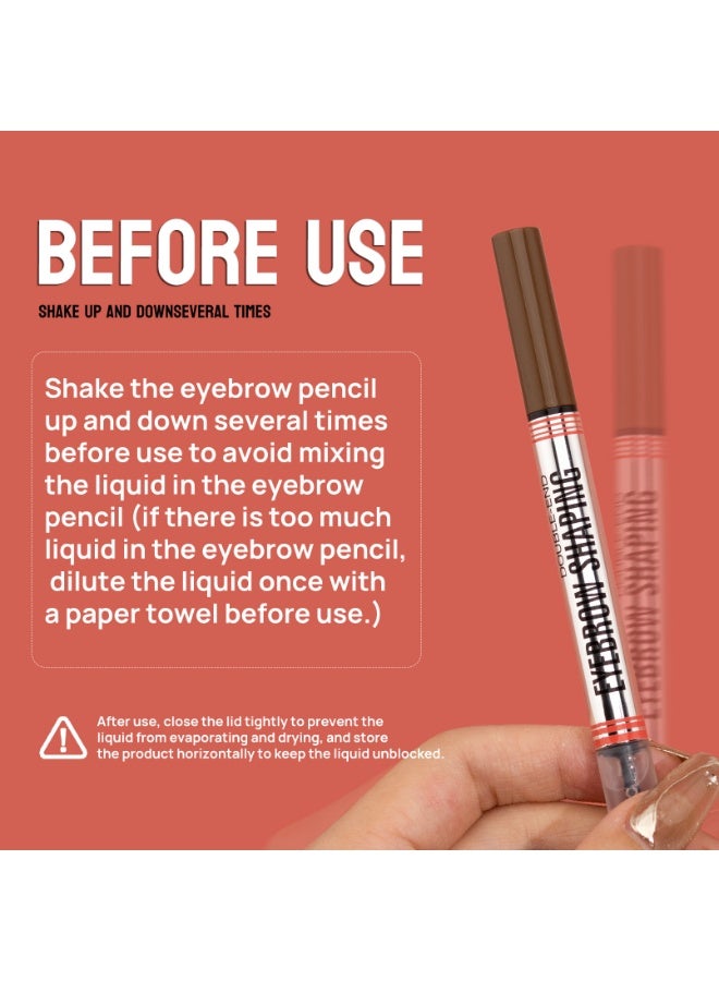 HelloKiss 2-in-1 Brow Pen and Sealing Brow Gel, 3D Microblading Eyebrow Pen Waterproof with 4 Fork Tip & Precise Brush,24h Smudge-Proof 3D Hair-Like Strokes, All-Day Lasting (01#light Brown) - Image 4