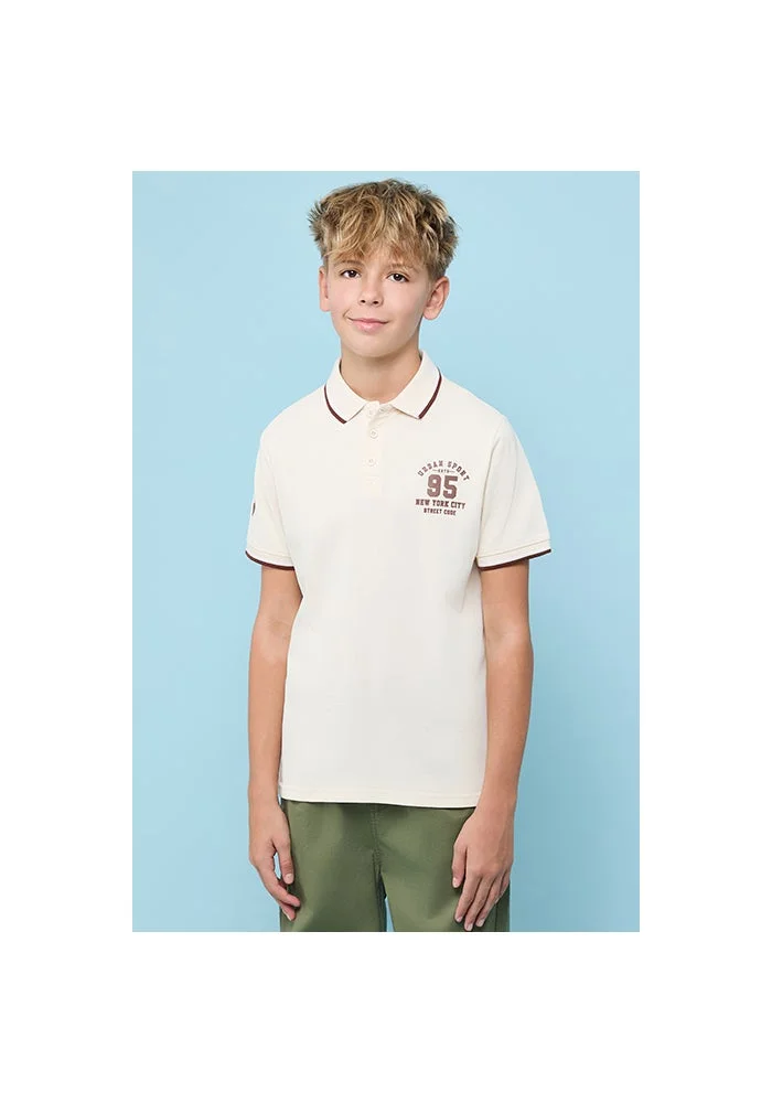 R&b Printed Polo T-Shirt with Short Sleeves